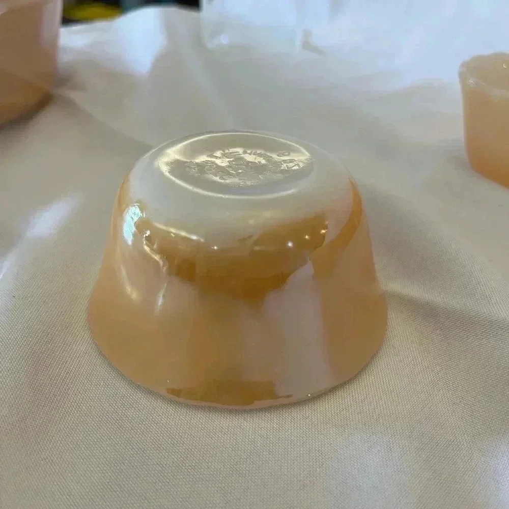 Fire King By Anchor Hocking Scalloped Edged Custard Cups - Set of 5